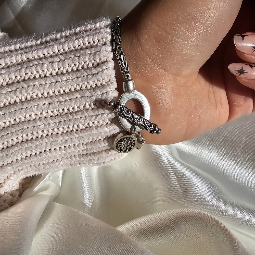 Sterling Byzantine Toggle Bracelet
